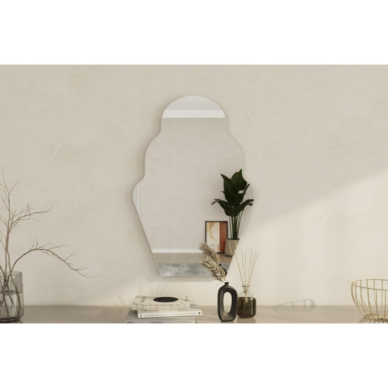Modern Black Wall Mirror, 19.7 x 27.6 x 0.9 inches | 100% MDF with Ecological Flotal-E Design | Easy Wall-Mount Installation | Sleek and Stylish Decor for Home, Entryway, or Bathroom | Elegant Modern Aesthetic