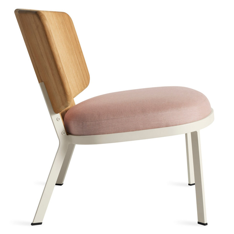Low Fade Outdoor Lounge Chair, White, Sunbrella Blush