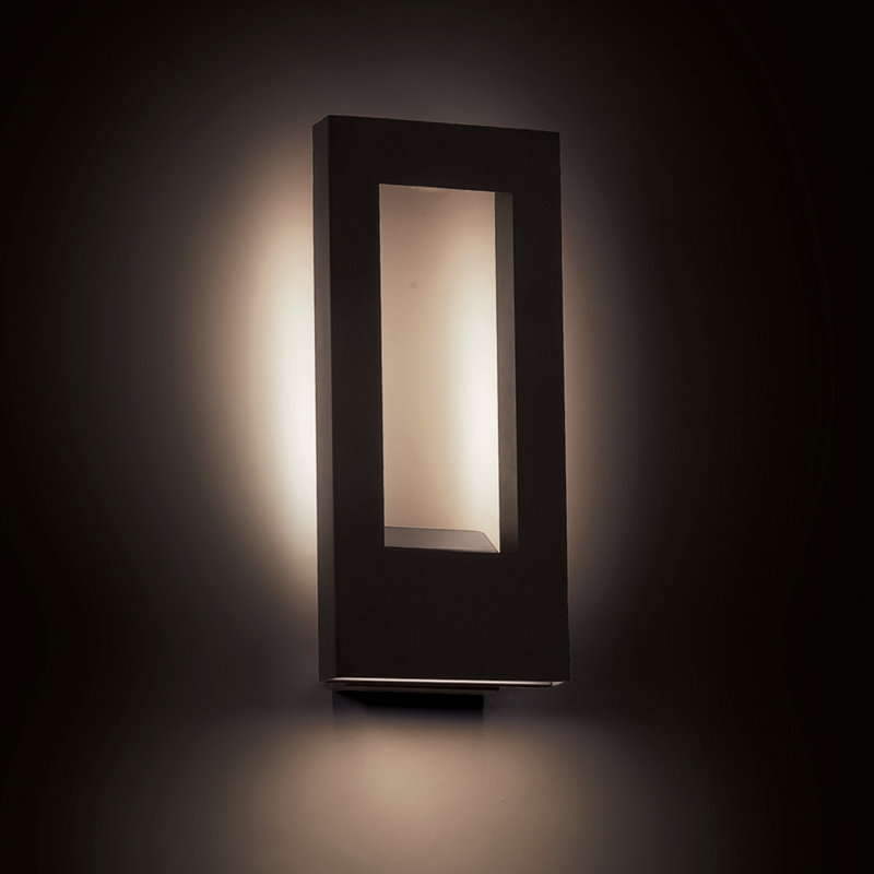 Plafonnier encastré d'extérieur à DEL Twilight, H 16 po x l 7 po x P 4 po, Bronze