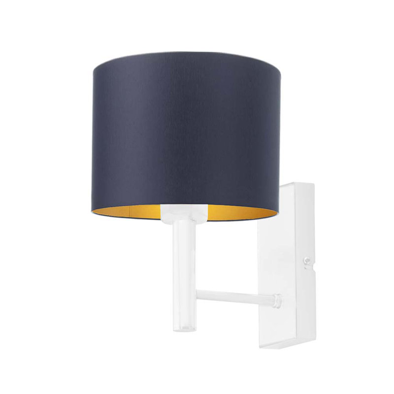 Woodhouse Steel Armed Sconce, Navy, White