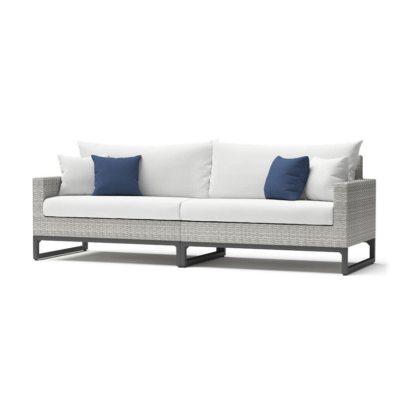 Sameko Outdoor 4 - Piece Conversation Set, Gray, Bliss Ink Sunbrella®