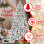 Arbre de Noël enneigé 6 pi avec 350 lumières UL colorées et 36 pommes de pin naturelles - 888 pointes en PVC enneigées, branches articulées, support en métal stable, installation facile-2096879469
