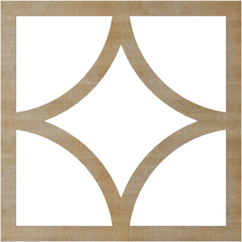 Médaillon de plafond ajouré en bois Statesman, Hickory, H 30 po x l 30 po x P 0,25 po