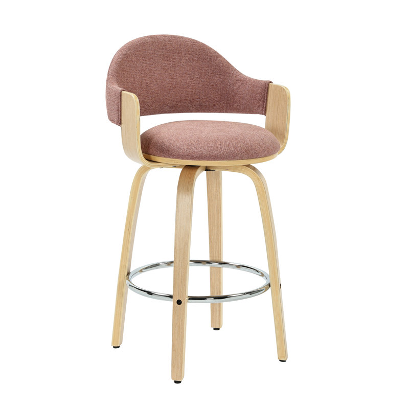 Swivel Upholstered Counter Stool, 77cm, Merlot