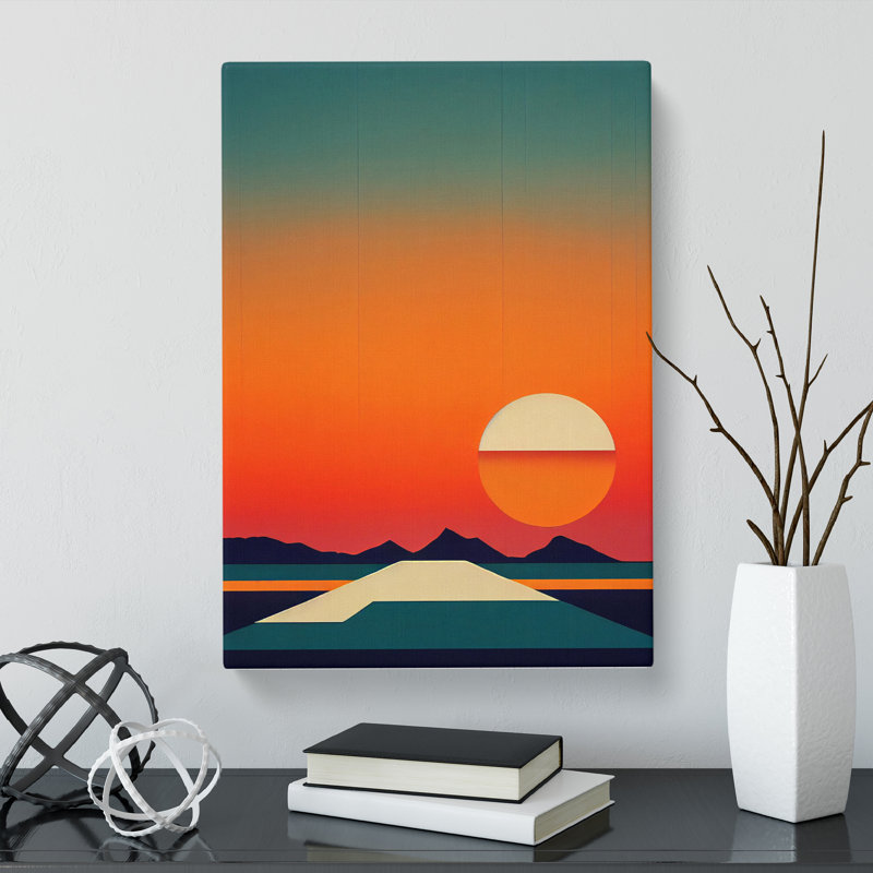 Nevia Sunset Minimalism Vol.3 - Wrapped Canvas, 50cm H x 35cm W x 3cm D