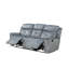 Canapé inclinable manuel argenté en tissu gris