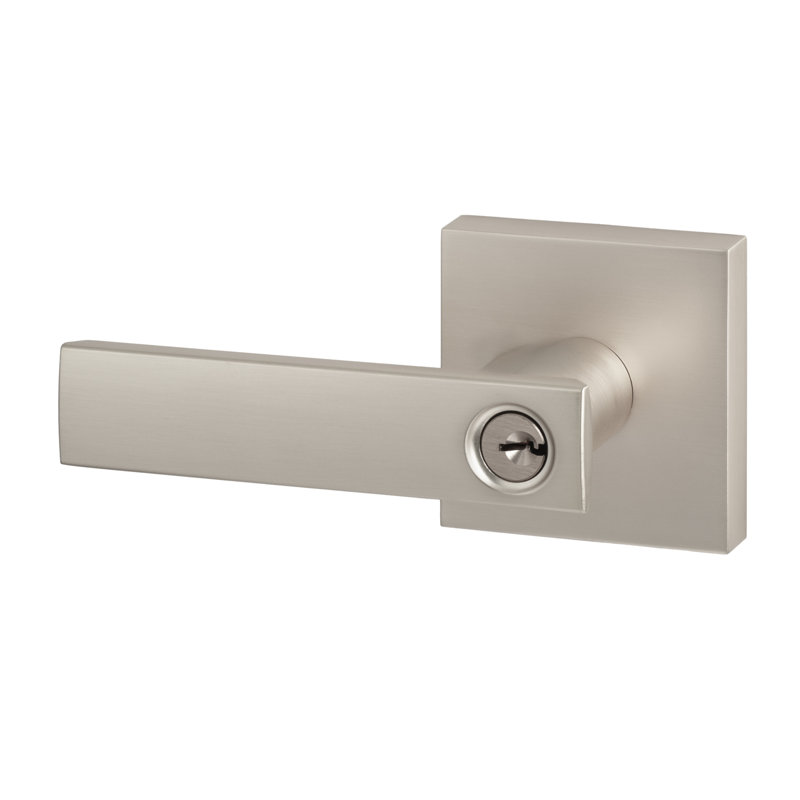 Cortina Entry Lever, Satin Nickel