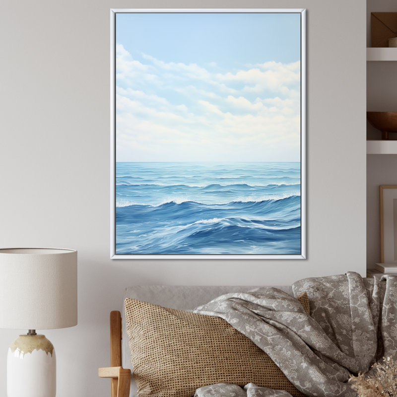 Océan Infinity Dreamscape II sur toile, H 32 po x l 16 po x P 1 po, Cadre flottant blanc