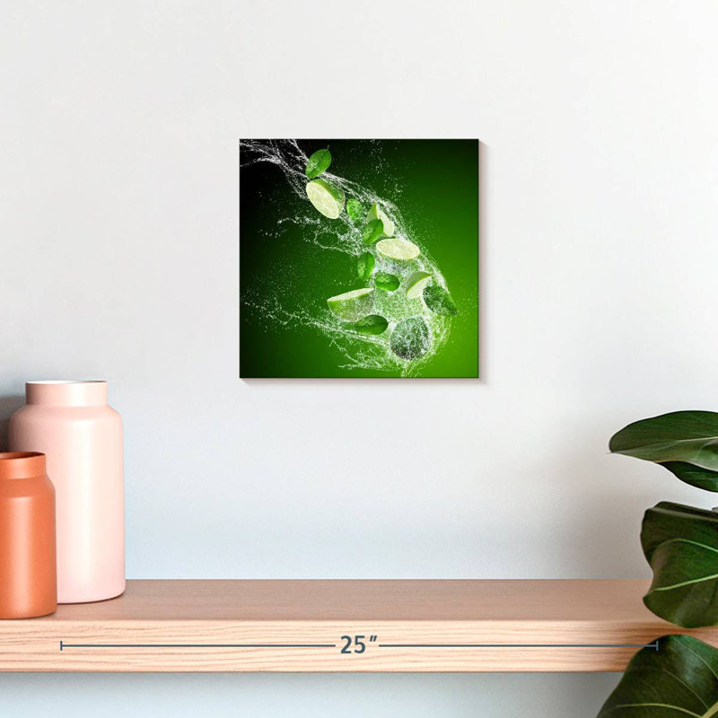 Yarlin Lime Splash, 10" H x 10" W