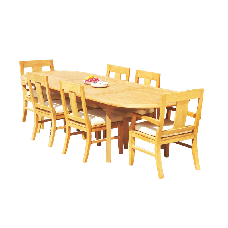 Osborne Outdoor - Piece Teak Dining Set, 94" L x 40" W x 30.5" H, 6
