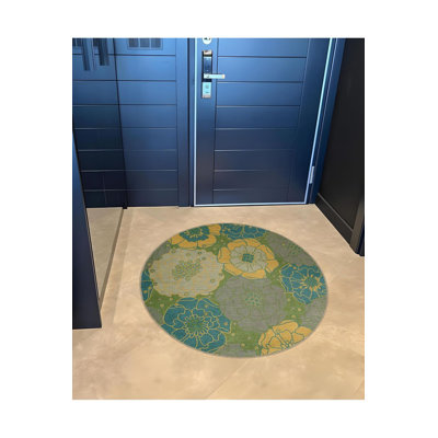Tapis rond lavable à la machine