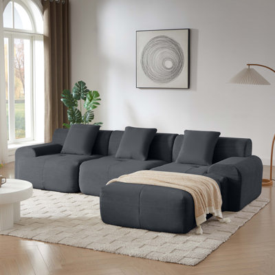 Canapé modulaire en L 113 po