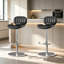 Chaise d'appoint noire et argentée (dossier de 2)-38804060