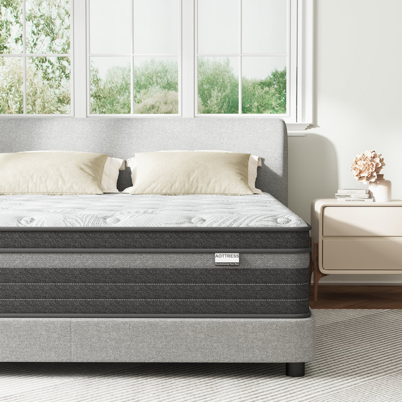 12"/14" Medium Gel Memory Foam Pocket Spring Hybrid Mattress - Breathable Knitted Fabric, Enhanced Support With Individual Pocket Coils, Pressure Relief & Motion Isolation, Multiple Sizes