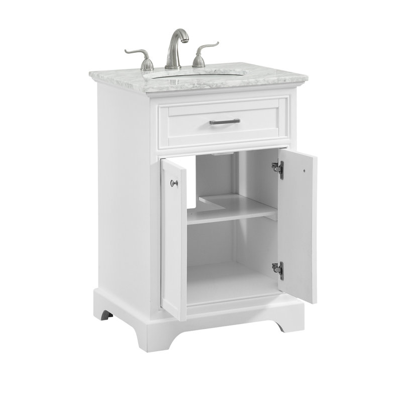 Ensemble de meuble-lavabo simple 24 po Hermes, Blanc