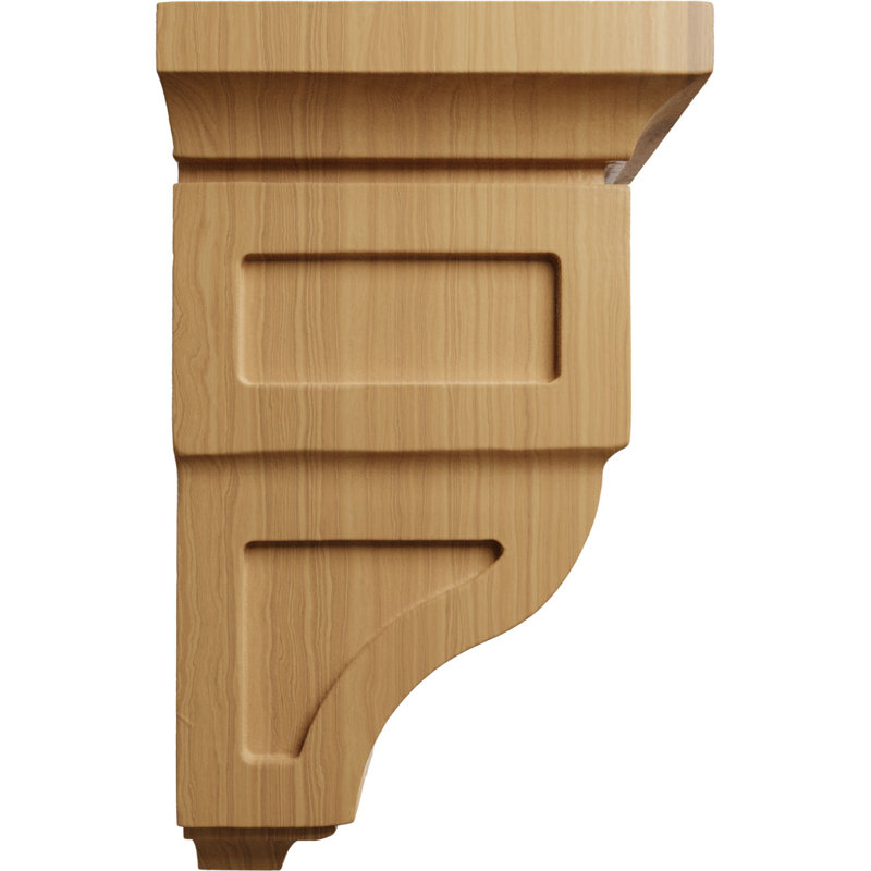 Corbeau de bois Reyes, H 6 po x l 3,5 po x P 3,75 po, Cerisier
