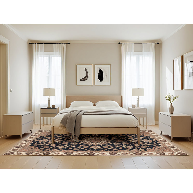 Tapis brun lavable à la machine, Rectangle 5 pi x 8 pi