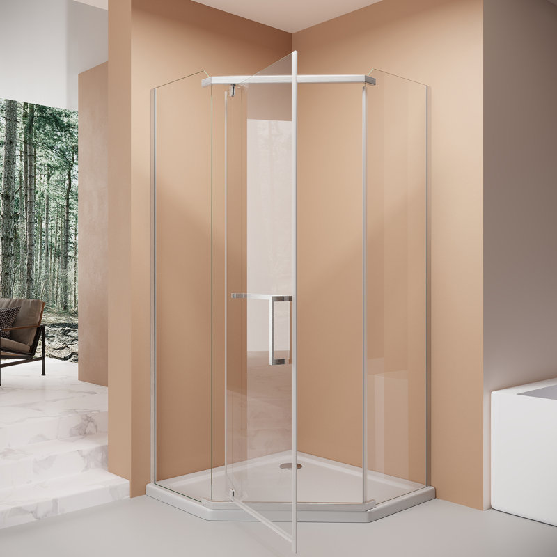 Cabines de douche et baignoire pivotantes sécurisées, en verre 36 x 72, salle de bain moderne
