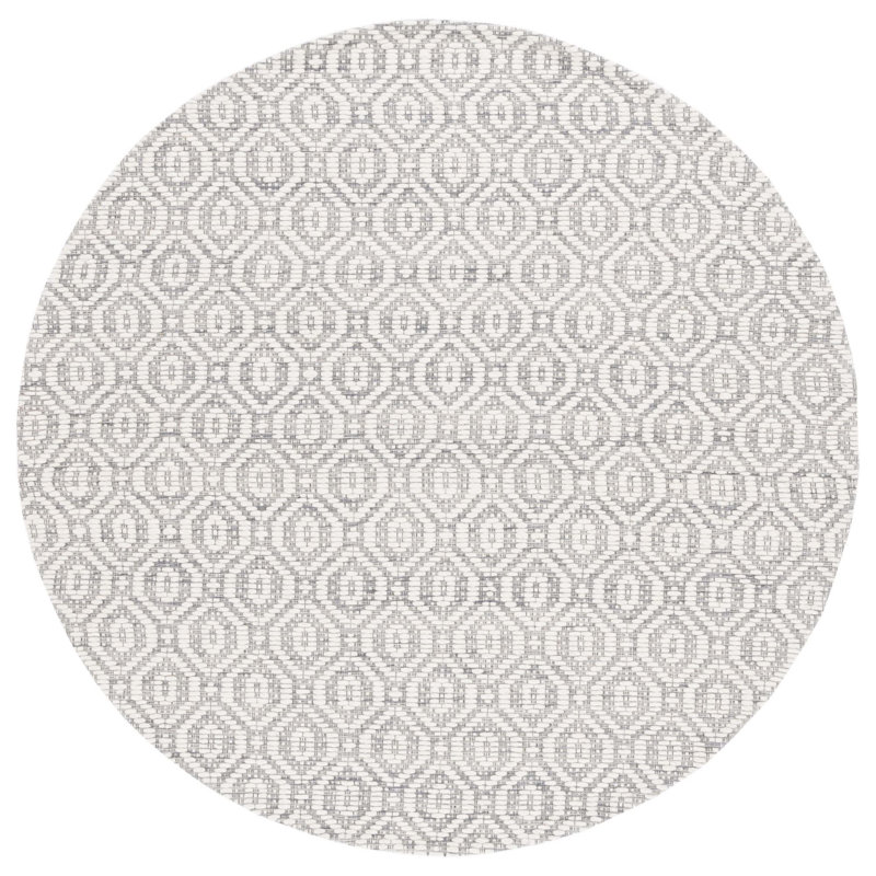 Marbella Hand Woven Performance Geometric Rug, Round 6'