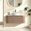 Ensemble de meuble-lavabo cannelé 24 po avec armoire de rangement et tiroirs Avalon-133010635