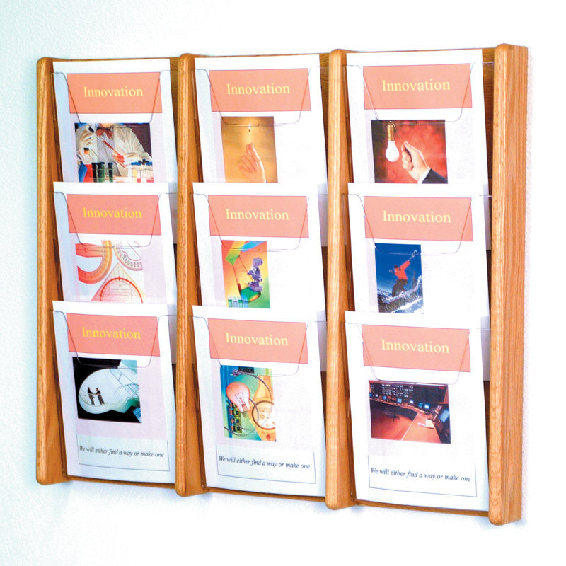 Genovese Magazine Rack, Light Oak
