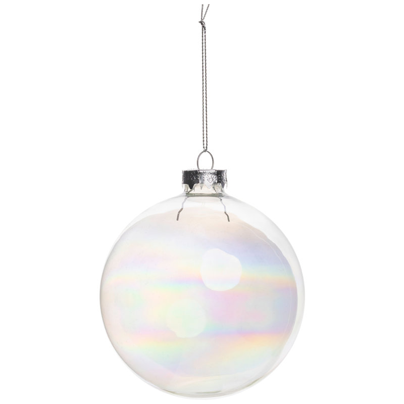 2-Finish Christmas Ball Ornament, Iridescent
