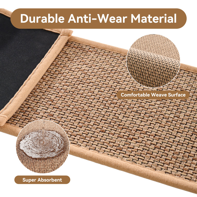 Tapis antidérapants pour tapis en caoutchouc, Beige