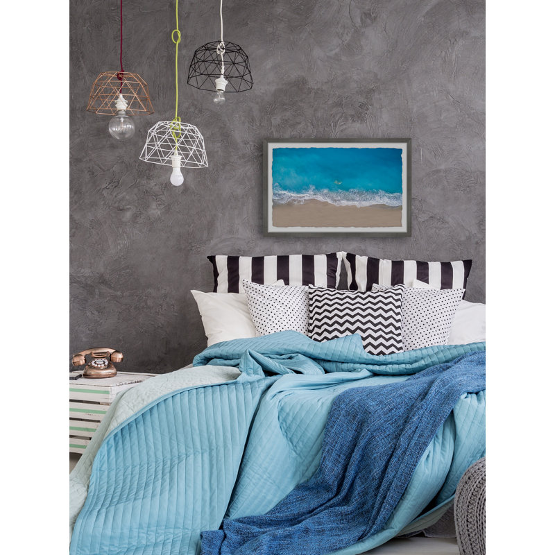 Waves from The Top 1 Piece Single Picture Frame Painting, 38 cm H x 45 cm W x 3.81 cm D