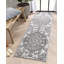Tapis gris à motif de médaillon oriental transitionnel Granada-61512659