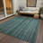 Velatrix Teal Washable Indoor-Outdoor Rug - LOOMLAN-2144449125