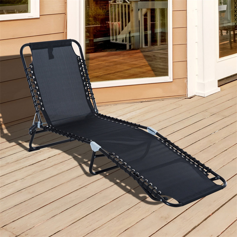 Aymelia 197cm Long Reclining Single Chaise, Black