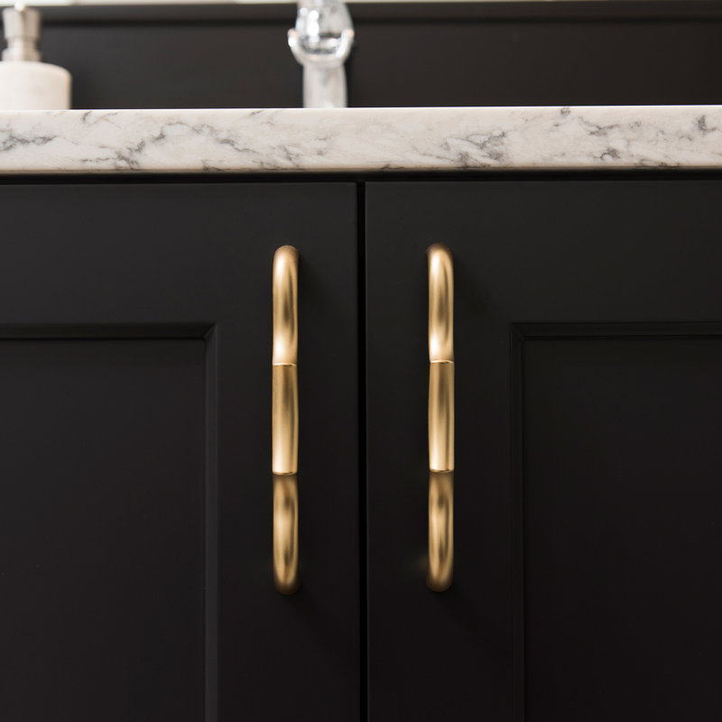 Trellis Bar / Handle Pull, 3-3/4", Brushed Golden Brass
