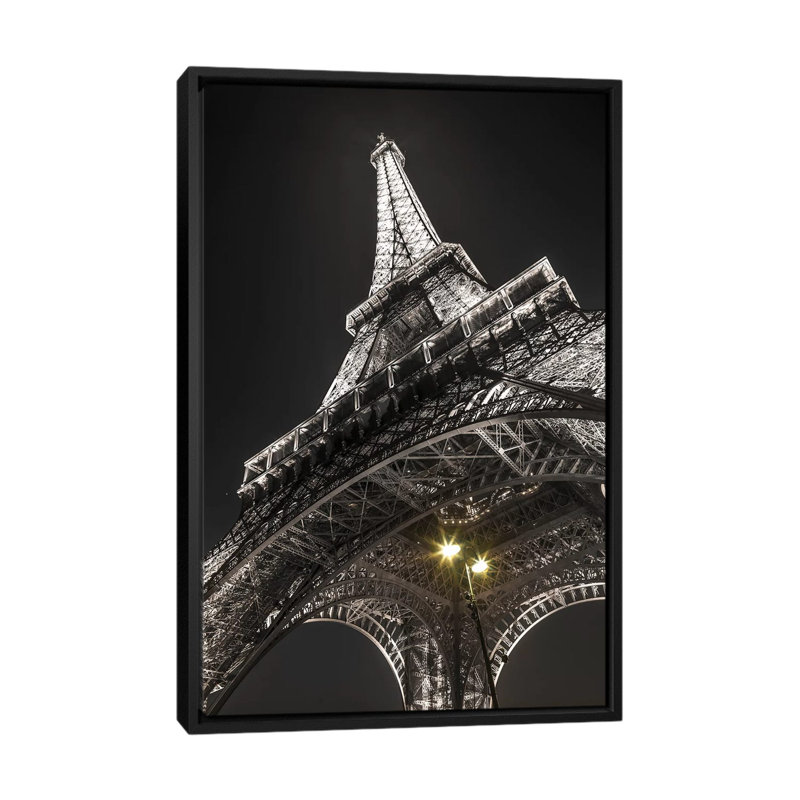 « paris xiv », impression sur toile, H 26 po x l 18 po x P 1,5 po, Toile avec cadre noir, Pas de tapis