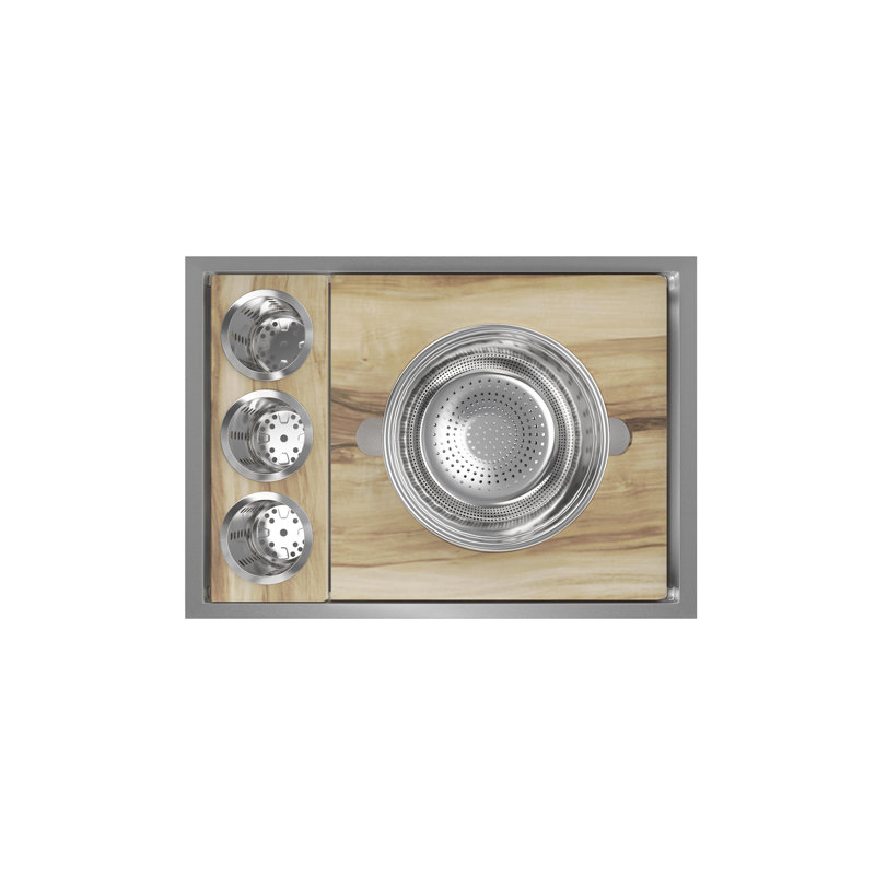 Rivage Basin Undermount Kitchen Workstation Sink, 27 in x 19 in, Single