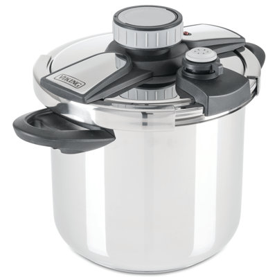 Viking Easy Lock Clamp 8-Quart Pressure Cooker with Steamer