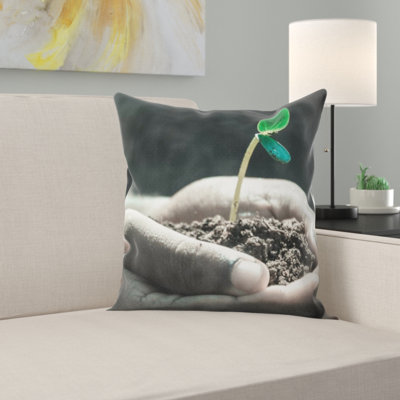 Coussin décoratif mains