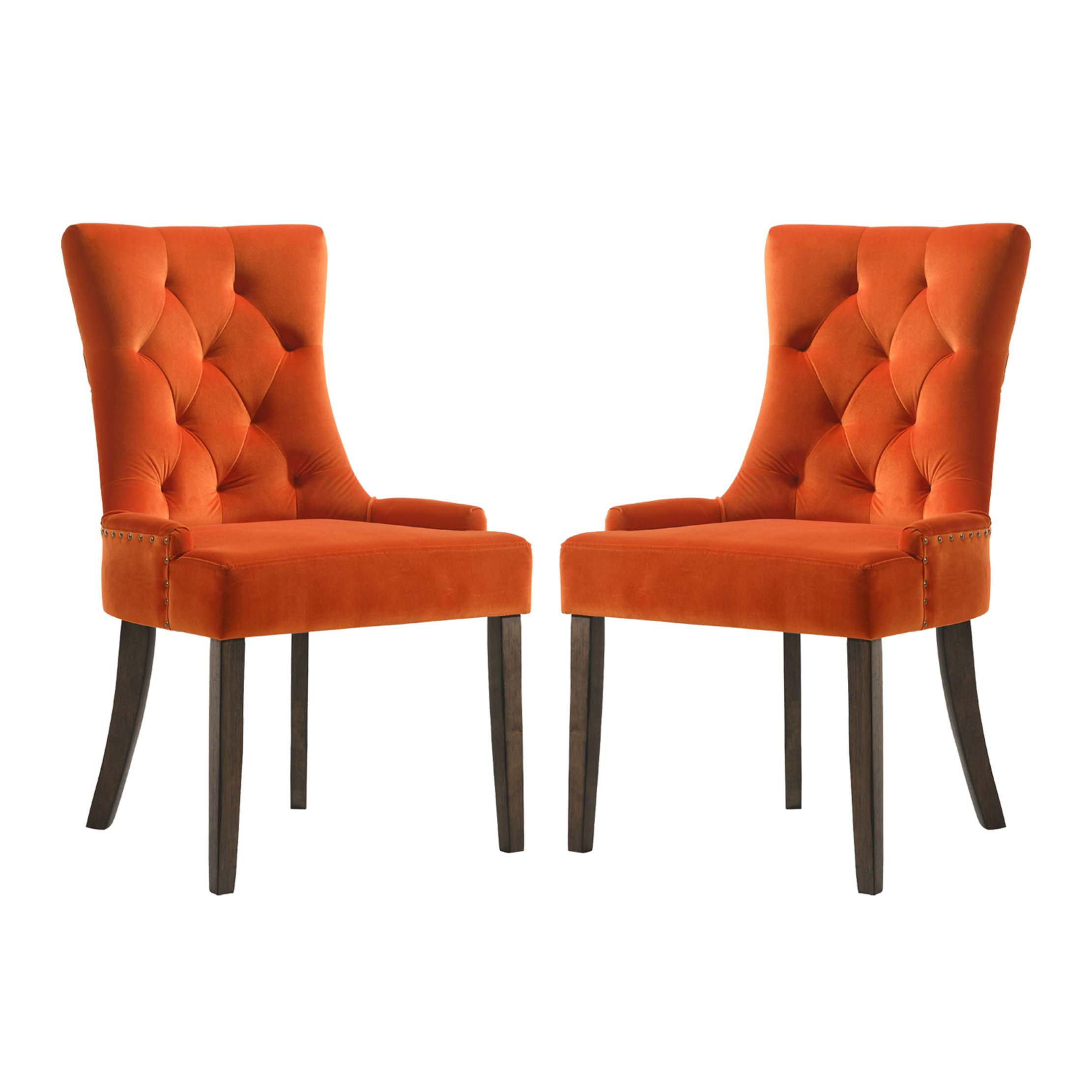 One Allium Way Set Of 2 Velvet Upholstered Dining Chairs - Wayfair Canada
