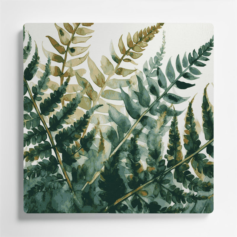 Art mural en métal Botanical Lady Fern, H 192 po x l 192 po x P 0,05 po