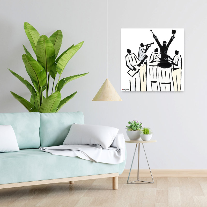 Silhouette, art contemporain abstrait, H 24 po x l 24 po