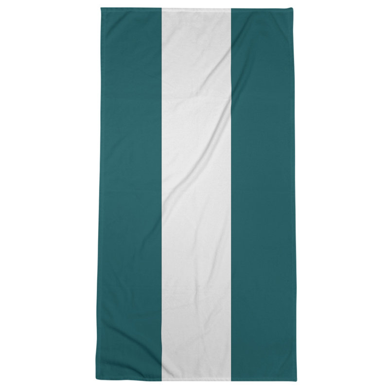 Beach Towel, Dark Green/Black