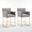 Tabouret de comptoir rembourré avec structure en métal-810599756
