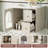 Baltique 24” Modern Wall Mount Bathroom Vanity with Ceramic Sink, Soft-Close Glass Door Cabinet and 2 Drawers-113143085