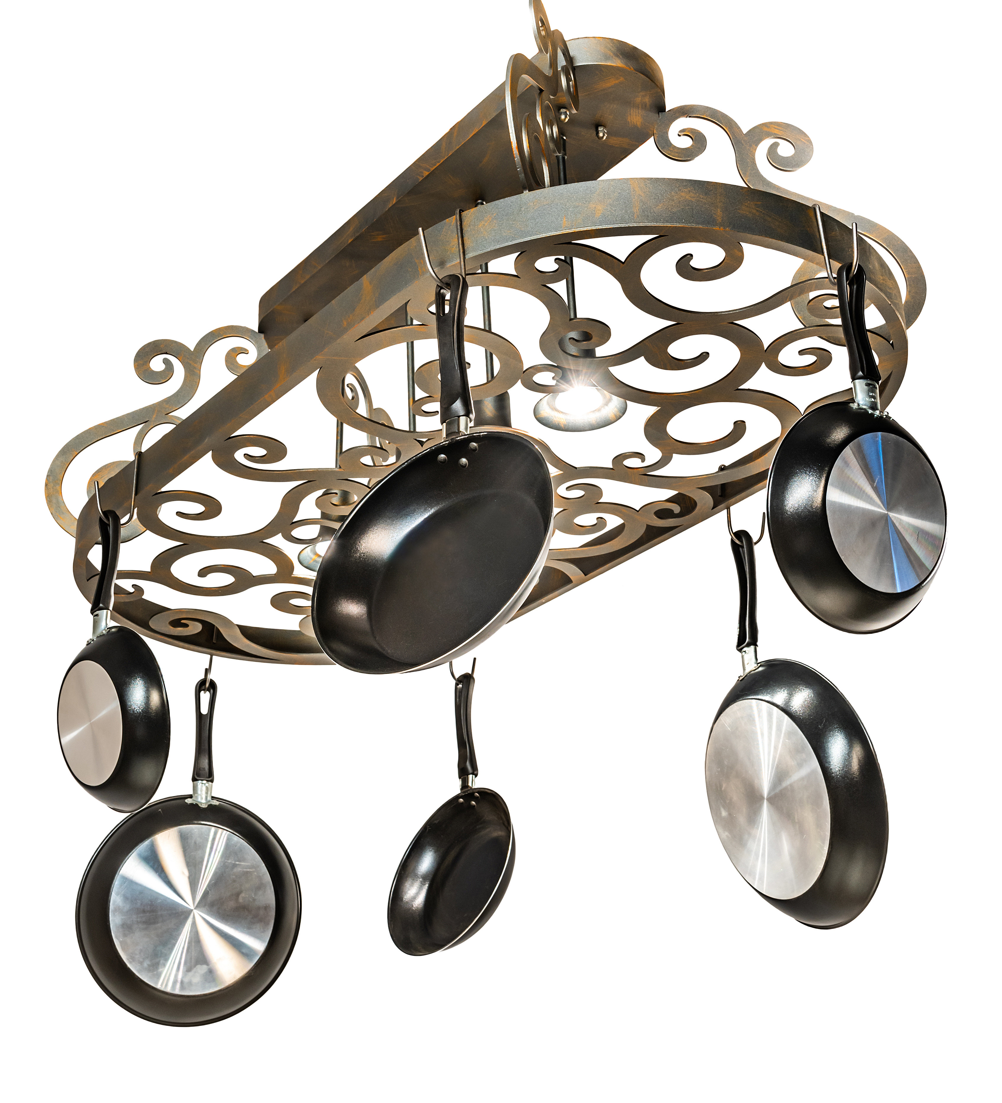 Meridian Pot Rack Meyda Lighting Neo 4 Light Handcrafted Hanging Pot Rack | Perigold