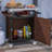 Outdoor Grill Cart With Stainless Steel Tabletop, Patio Kitchen Island With Wheels, Hooks, And Spice Rack, Waterproof Outdoor Grill Table, Kitchen Island