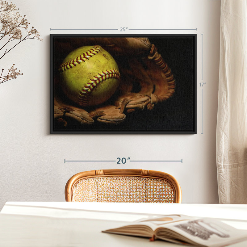 «Classic Softball Wall Art», H 17 po x l 25 po