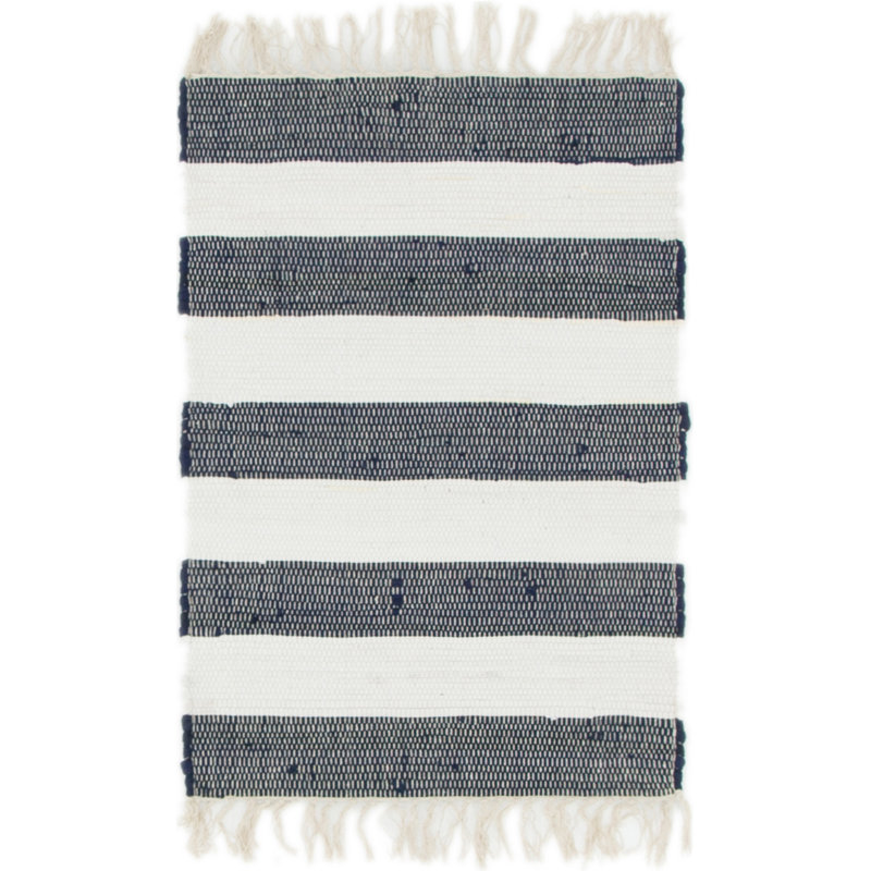 Priolo Cotton Striped Indoor Rug, Rectangle 2' x 3'1"