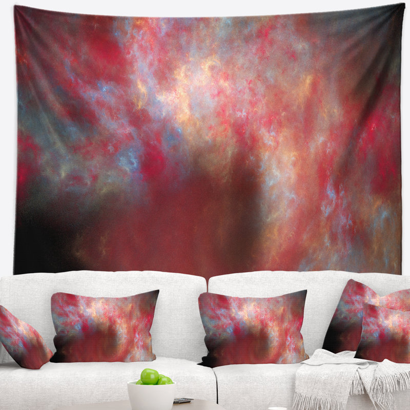 Tapisserie bleu ciel starry abstract, H 32 po x l 39 po
