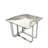 Rectangular End Table With Sintered Stone Top, Metal Frame-1690907920