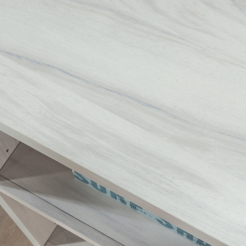 Gray Adjustable 5-Shelf Engineered Wood Bookcase
