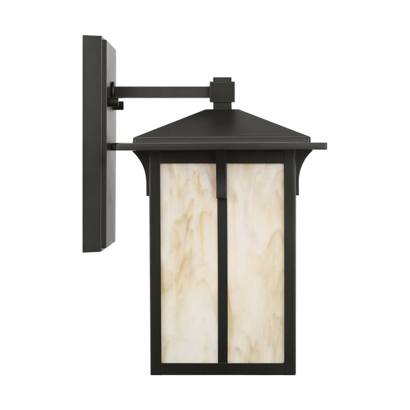 Tomek Medium One Light Outdoor Wall Lantern from Generation Lighting , Antique Bronze, 14" H x 8.375" W x 9.875" D